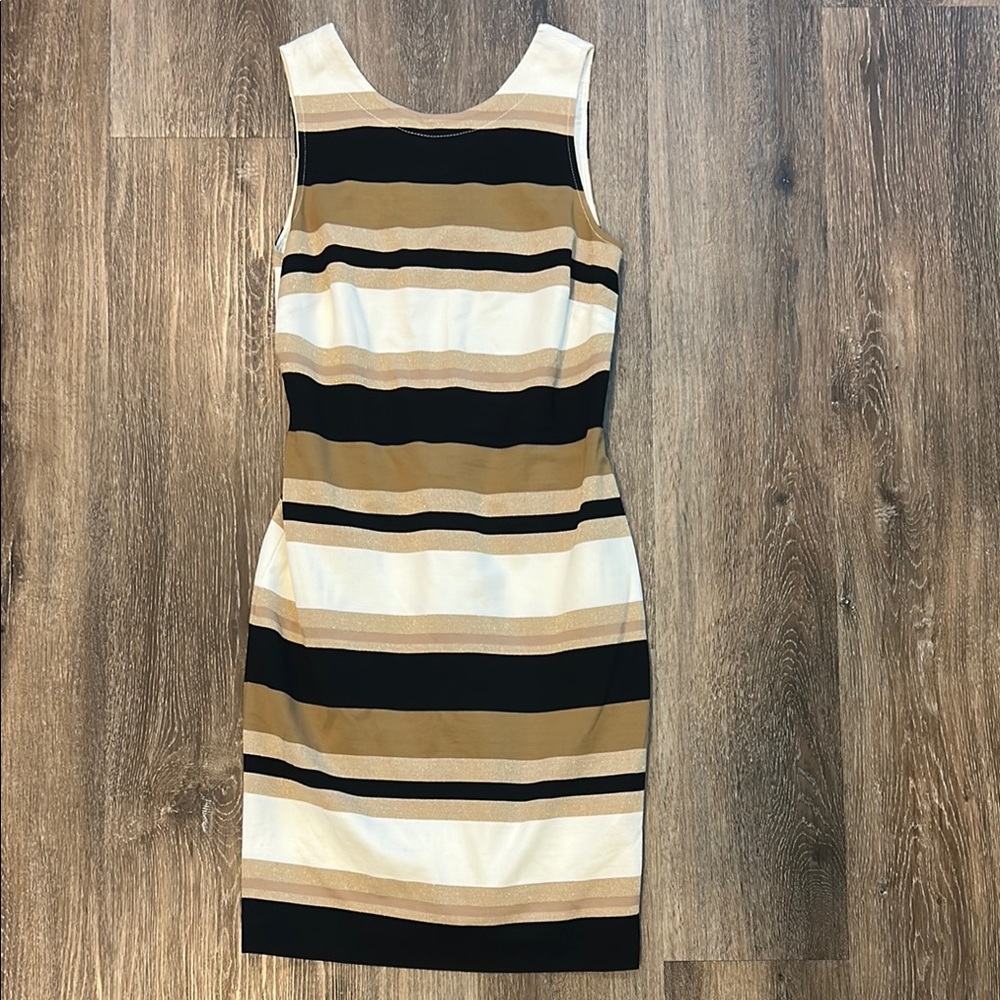 Banana Republic Black and White Sleeveless Sheath Mini Dress